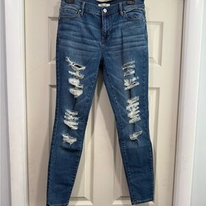 PacSun Blue Skinny Distressed Jeans